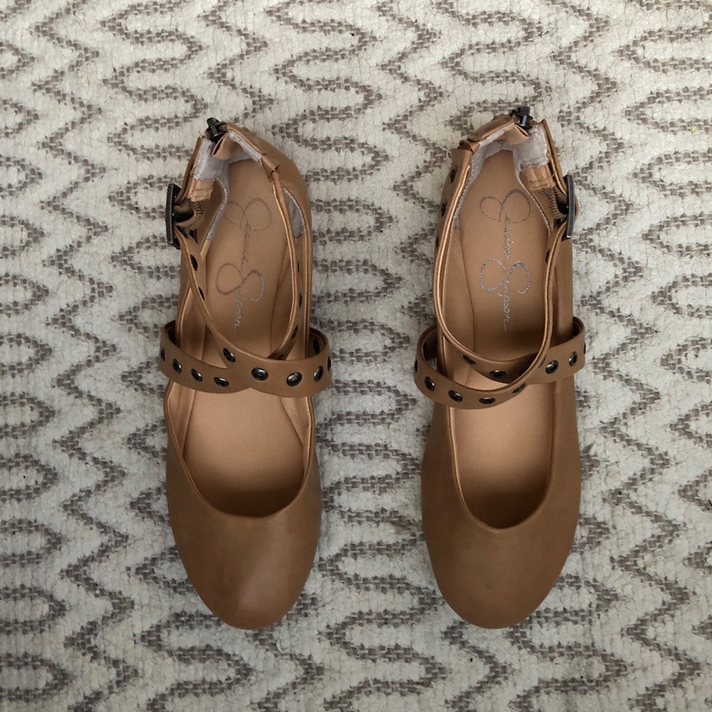Jessica Simpson Tan Ballet Flats
